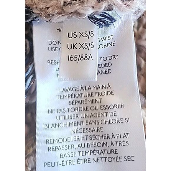 PILCRO Anthropologie Evil Eye Fringe Wool Linen Cardigan Sweater Size XS / S - Picture 13 of 15